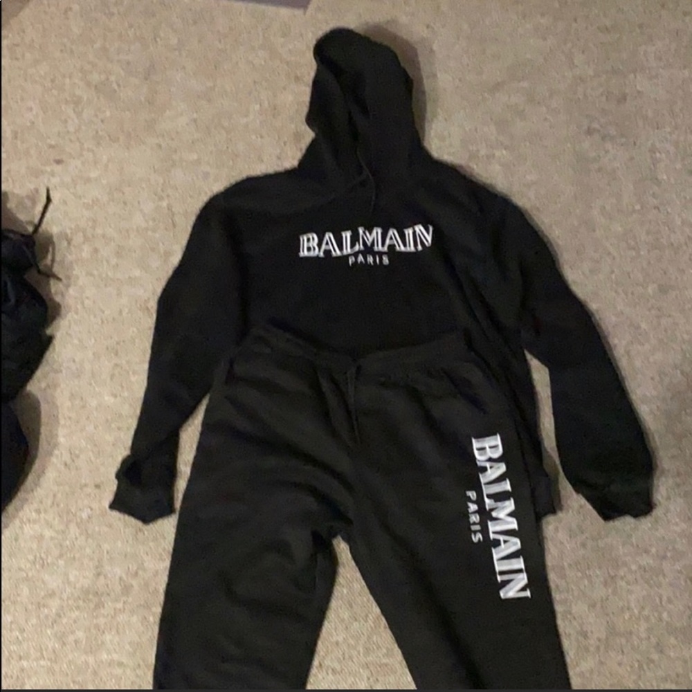 Balmain joggers and hoodie